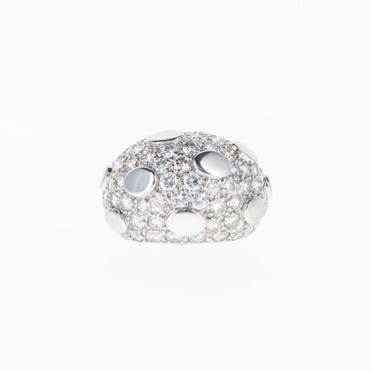 Bague « Boule »  Or Gris Diamants