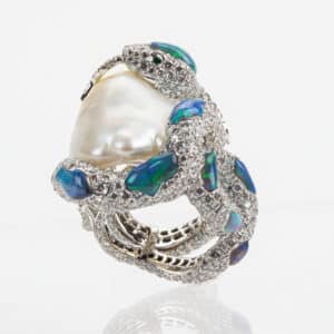 Bague Dior Serpent Imperial Diamants et Opales