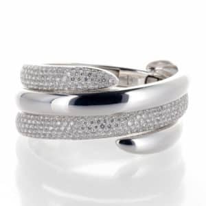 Double Bracelet Serpent Or blanc et Diamants Chaumet